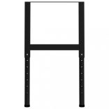 2 db fekete állítható fém munkapadváz 55 x (69-95,5) cm