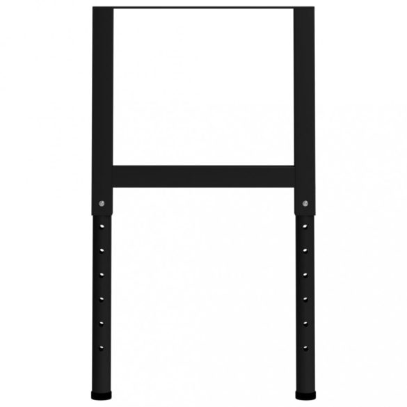 2 db fekete állítható fém munkapadváz 55 x (69-95,5) cm