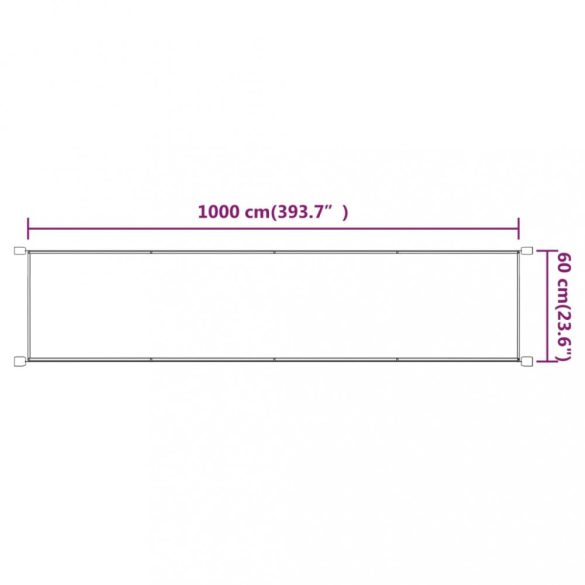 terrakotta oxford-szövet függőleges napellenző 60 x 1000 cm