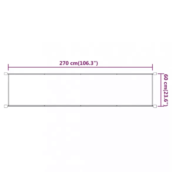 kék oxford szövet függőleges napellenző 60 x 270 cm