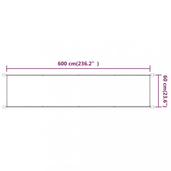 kék oxford-szövet függőleges napellenző 60x600 cm
