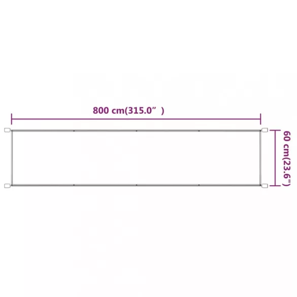 kék oxford-szövet függőleges napellenző 60x800 cm