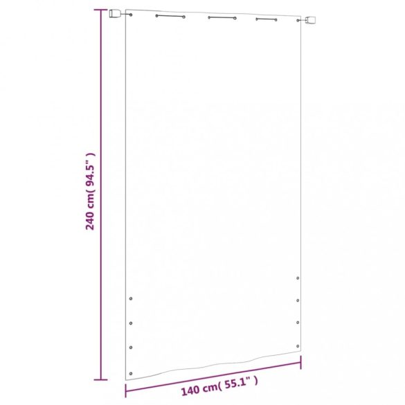 világoszöld oxford-szövet erkélyparaván 140 x 240 cm