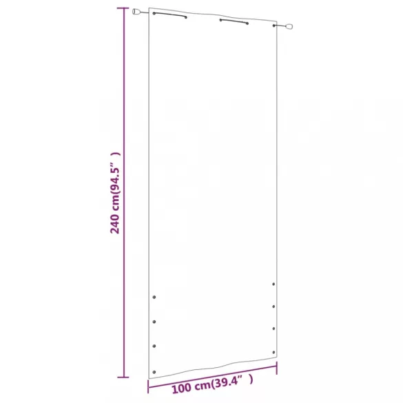 kék oxford-szövet erkélyparaván 100 x 240 cm
