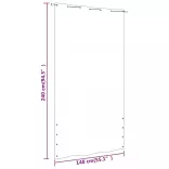 kék oxford-szövet erkélyparaván 140 x 240 cm