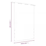 piros oxford-szövet erkélyparaván 140 x 240 cm