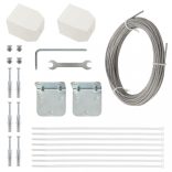 barna oxford-szövet erkélyparaván 140 x 240 cm