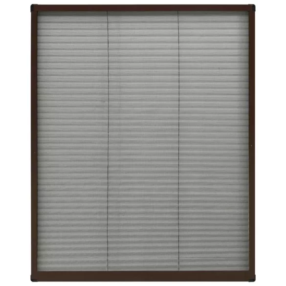 barna alumínium pliszé ablakszúnyogháló 60 x 80 cm