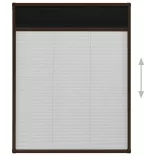 barna alumínium pliszé ablakszúnyogháló 60 x 80 cm