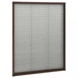 barna alumínium pliszé ablakszúnyogháló 80 x 100 cm