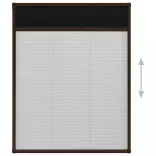barna alumínium pliszé ablakszúnyogháló 80 x 100 cm