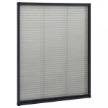 antracitszürke alumínium pliszé ablakszúnyogháló 60 x 80 cm