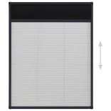 antracitszürke alumínium pliszé ablakszúnyogháló 60 x 80 cm