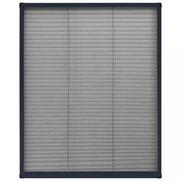 antracitszürke alumínium pliszé ablakszúnyogháló 60 x 80 cm
