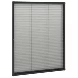 antracitszürke alumínium pliszé ablakszúnyogháló 80 x 100 cm