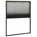 antracitszürke alumínium pliszé ablakszúnyogháló 80 x 100 cm