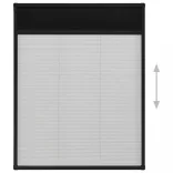 antracitszürke alumínium pliszé ablakszúnyogháló 80 x 100 cm
