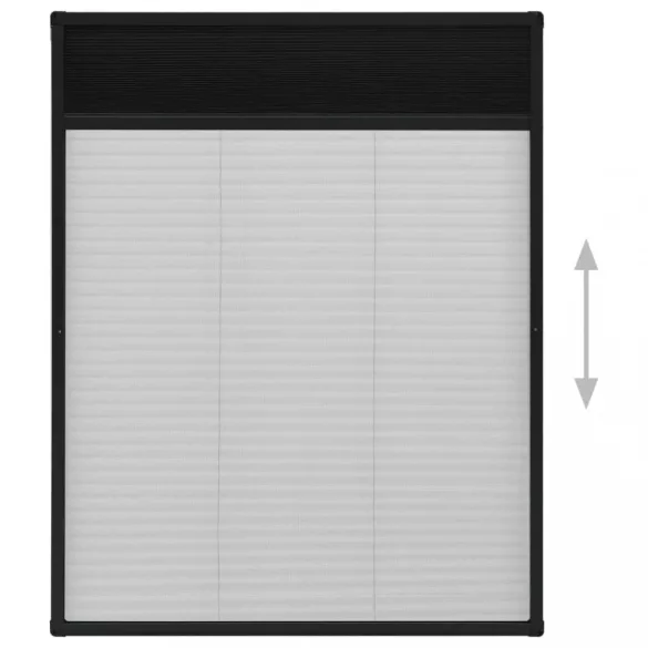 antracitszürke alumínium pliszé ablakszúnyogháló 80 x 100 cm