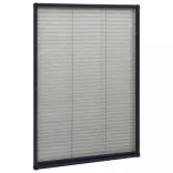 antracitszürke alumínium pliszé ablakszúnyogháló 80 x 120 cm