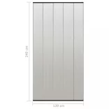 fekete szúnyogháló ajtóra 5 részes hálós függönnyel 120x240 cm