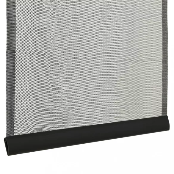 fekete szúnyogháló ajtóra 10 részes hálós függönnyel 240x240 cm