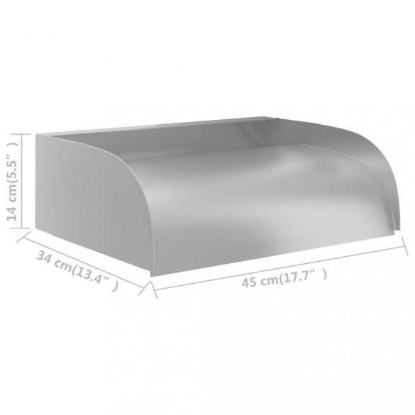 304-es rozsdamentes acél vízesés 45 x 34 x 14 cm