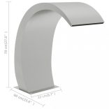 304-es rozsdamentes acél medenceszökőkút 22 x 60 x 70 cm