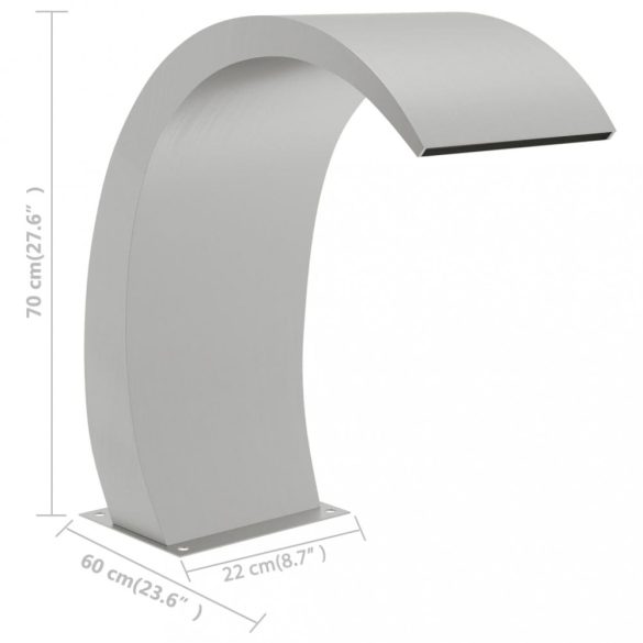 304-es rozsdamentes acél medenceszökőkút 22 x 60 x 70 cm