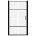 fekete edzett üveg zuhanyajtók 100 x 178 cm