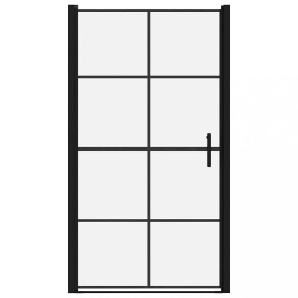 fekete edzett üveg zuhanyajtók 100 x 178 cm