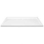 téglalap alakú fehér ABS zuhanytálca 70 x 120 cm