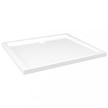 téglalap alakú fehér ABS zuhanytálca 80 x 90 cm