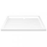 téglalap alakú fehér ABS zuhanytálca 80 x 90 cm
