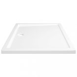 téglalap alakú fehér ABS zuhanytálca 80 x 90 cm