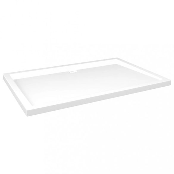 téglalap alakú fehér ABS zuhanytálca 80 x 120 cm