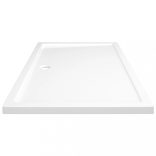 téglalap alakú fehér ABS zuhanytálca 80 x 120 cm