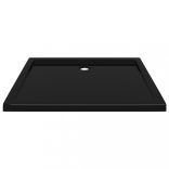 téglalap alakú fekete ABS zuhanytálca 70 x 90 cm