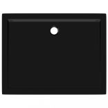 téglalap alakú fekete ABS zuhanytálca 70 x 90 cm