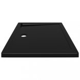 téglalap alakú fekete ABS zuhanytálca 80 x 100 cm