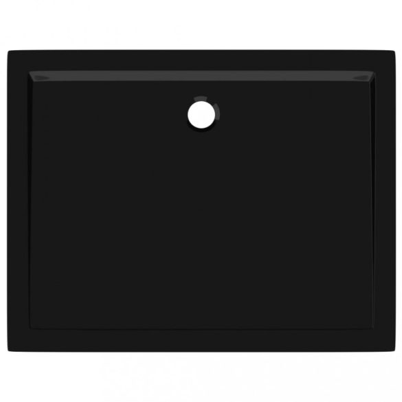 téglalap alakú fekete ABS zuhanytálca 80 x 100 cm