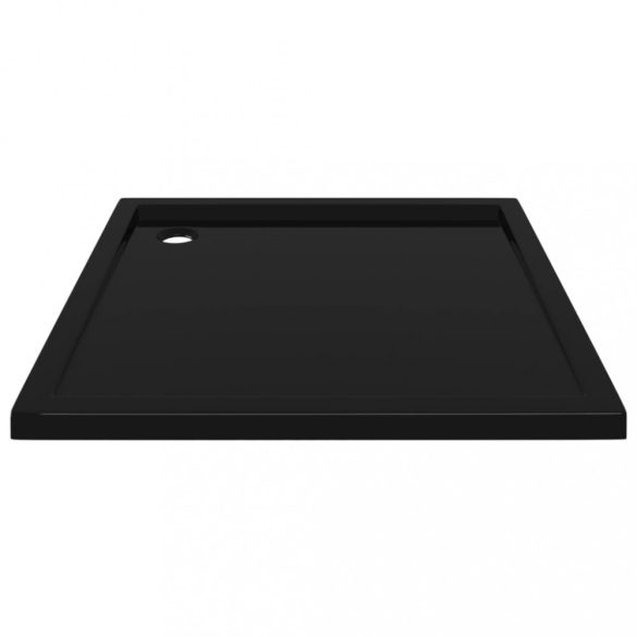 fekete négyzet alakú ABS zuhanytálca 90 x 90 cm