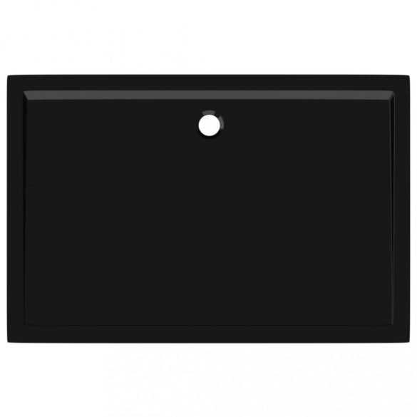 téglalap alakú fekete ABS zuhanytálca 80 x 120 cm