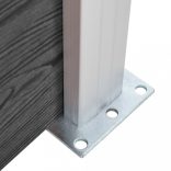 fekete WPC kerítéspanel 180 x 186 cm