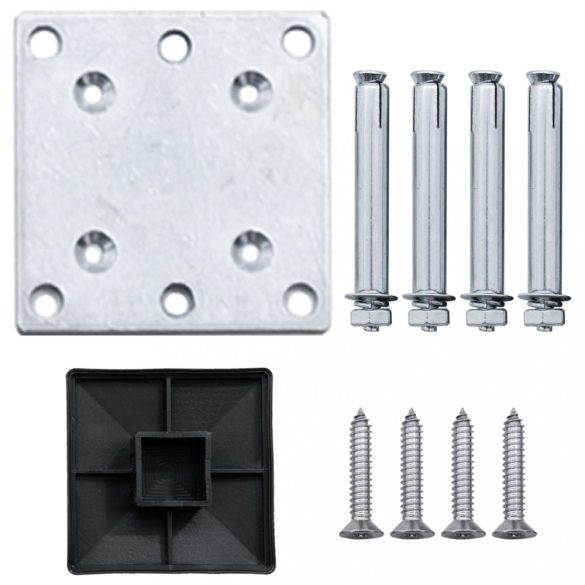 fekete WPC kerítéspanel 95 x (105-180) cm