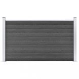 fekete WPC kerítéspanel 180 x 105 cm