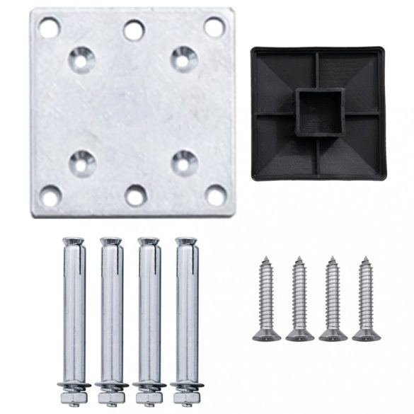 fekete WPC kerítéspanel 175 x 105 cm