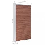 barna WPC kerítéspanel 95 x 186 cm