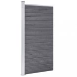 szürke WPC kerítéspanel 95 x 186 cm