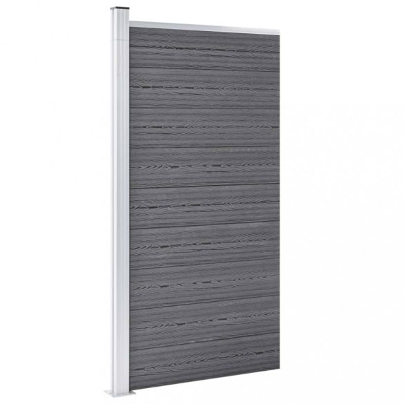 szürke WPC kerítéspanel 95 x 186 cm