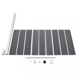 szürke WPC kerítéspanel 95 x 186 cm